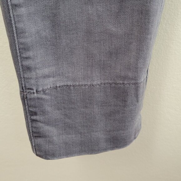Talbots Straight Leg Ankle Jeans Plaid Hem Accent Gray Women's Size 6 - Picture 9 of 13